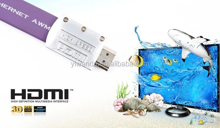 2015 HD metal head pure copper bulk hdmi cable with ethernet support 1080p - ANKUX.COM