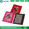Custom A4 Zipper File Bags, Zippered Waterproof PVC Pouch Plastic Zip Document Filing Folder 5 Colors Design