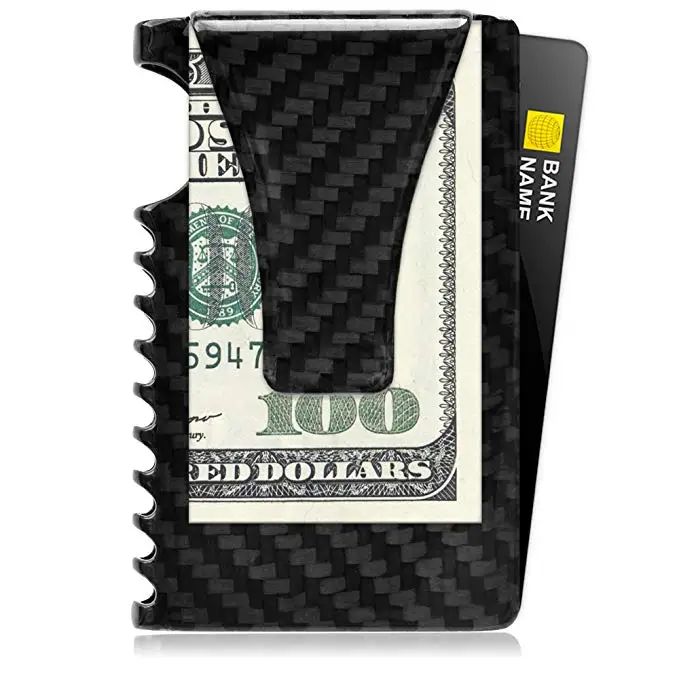 card case wallet with money clip