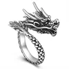 Antique Black Finish Design 925 Silver Dragon Ring For Men