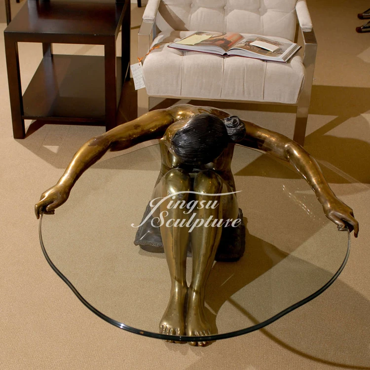 Home Used Casting Woman Bronze Sculpture Coffee Table Buy Casting