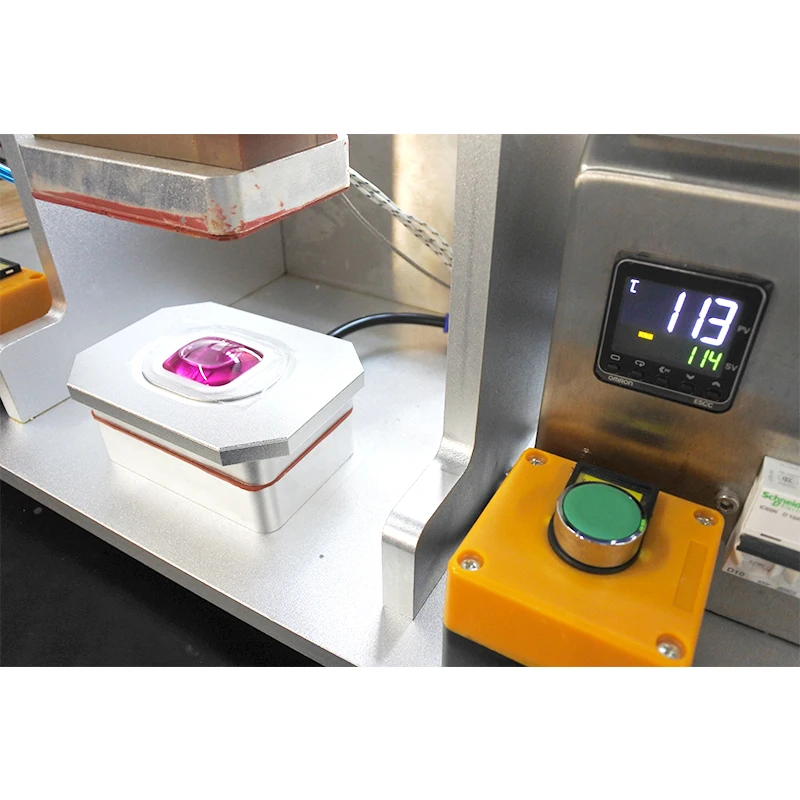 Laboratory-specific small equipment for preparing laundry detergent pods samples