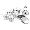 Big Pot Set Stainless Steel 201 Wide Edge Heavy Cookware all stoves