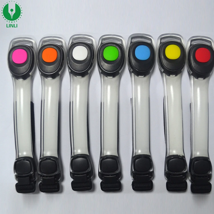 Promotional Waterproof Wholesale Battery Operated Flashing Led Arm Belt Safety Warning Light Up Colored Arm Bands