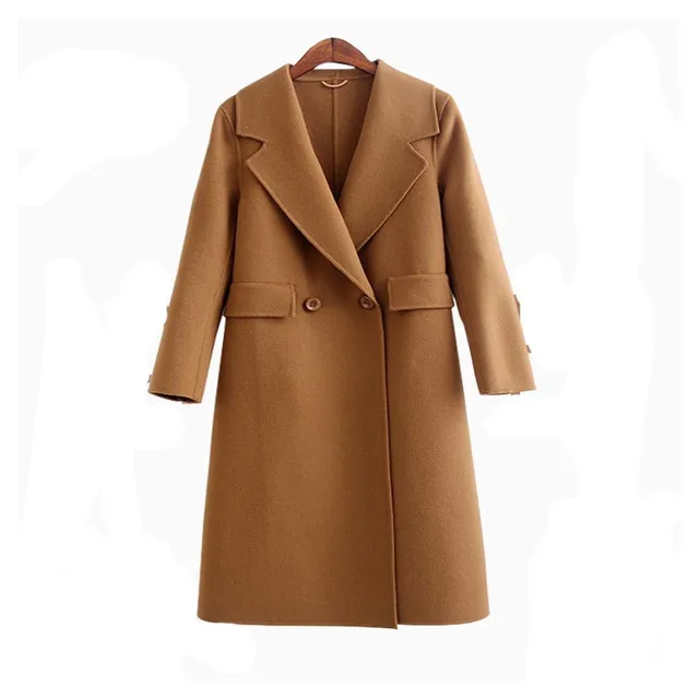 double breasted wool coat