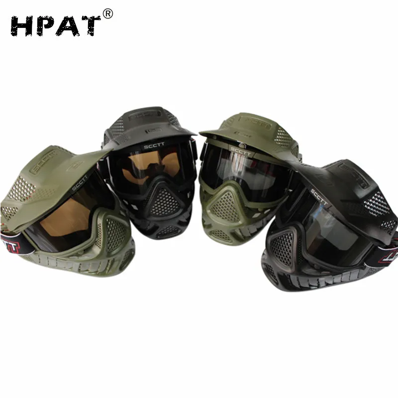 Tactical Paintball Scctt Mask With Brown Anti Fog Lens Buy Paintball Mask,Tactical Paintball