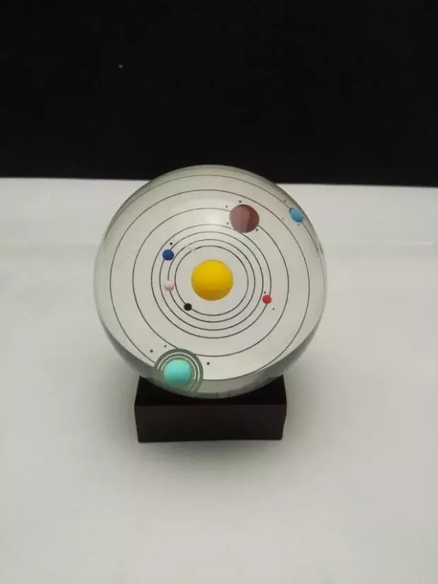 宇宙银河太阳系水晶球模型玻璃球家居装饰婚礼喜欢礼物