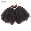 Mongolian virgin 10a human hair afro kinky curly human hair bundles