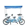 4 person surrey bikes on road/entertainment tandem bikes/ family sightseeing bike double seat bike tandem bike