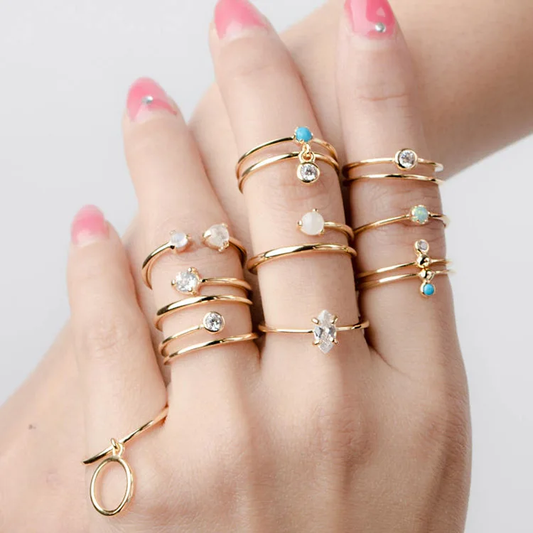 LYR0251 Moonstone Open Ring, Sterling Silver, Gold Vermeil, Minimalist Cuff Rings, Adjustable Engagement Ring, Hand Made, Gift for Her,  (5).jpg