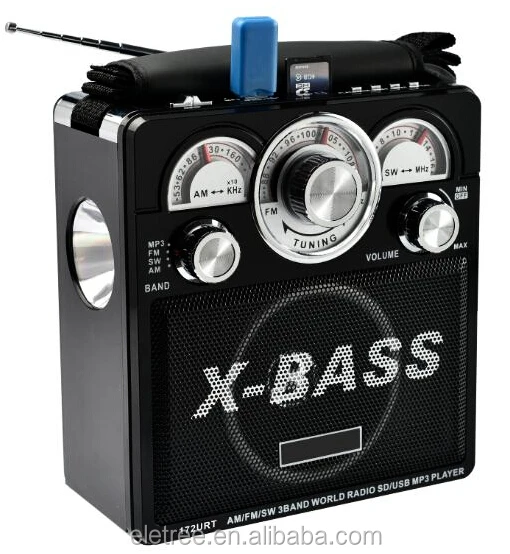 Portable X-bass Fm/am/sw 3 Band Radio With Usb Sd Mp3 Player El-172ur ...
