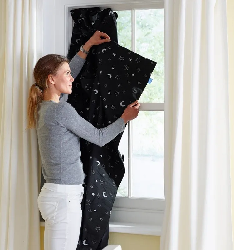 Portable Travel Blackout Shades Blackout Solution For Baby Fabric