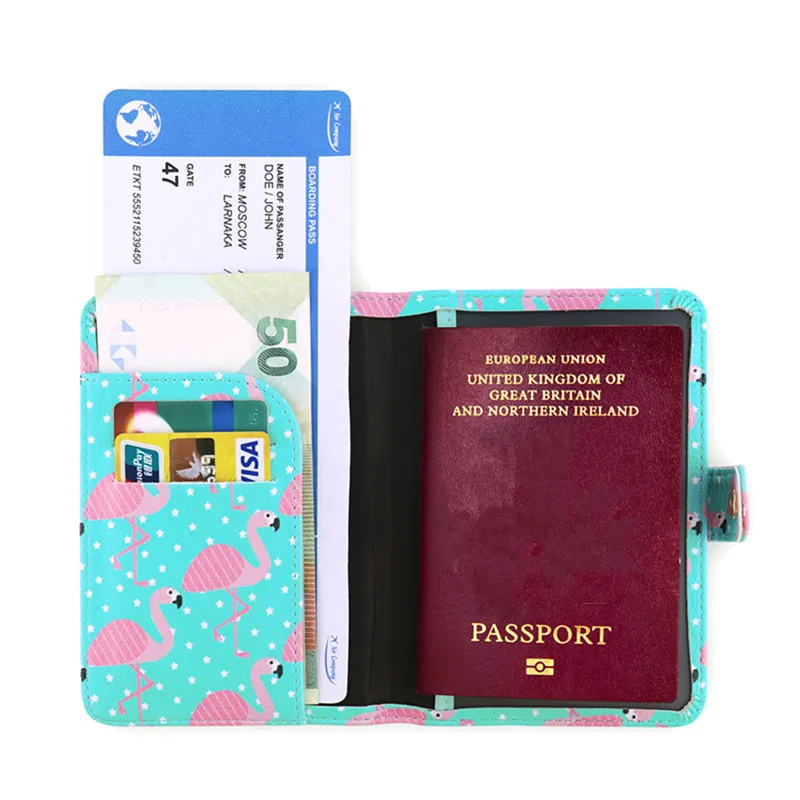 Case Paris Card Cover PVC Passport Holder Travel Eiffel Tower 
