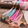 High-grade rhinestone fishing net lanyard mobile phone shell hanging neck sweater chain key chain lanyard hanging neck