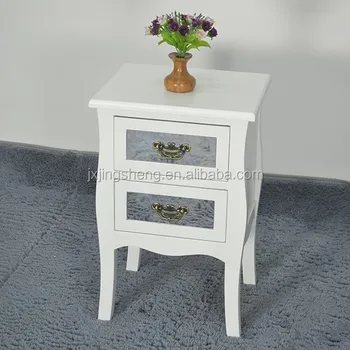 Nachttisch Aus Holz Im Shabby-chic-stil Aus Mdf Mit 2 Grauen Retro ... Nachttisch Aus Holz Im Shabby-chic-stil Aus Mdf Mit 2 Grauen Retro ...