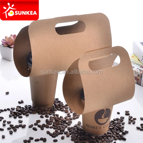 High Quality Take Away White Paper Board Coffee Cup Carrier Tray High Quality Take Away White Paper Board Coffee Cup Carrier Tray