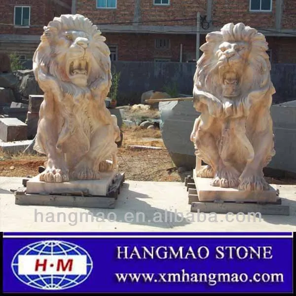 Leones De Piedra De Tamaño Real Para Decoración De Jardín En Venta - Buy  Leones De Piedra De Tamaño Natural A La Venta,Estatuas De Leones De  Piedra,Esculturas De Jardín De León De