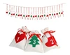 Vintage white gift bag & heart shape,tree shape with numbers bunting