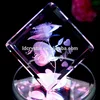 Hot new products gift rose flower 3D laser engraved crystal