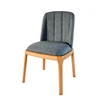Morden Removable Fabric Cushion designer modern solid wood living room chairs