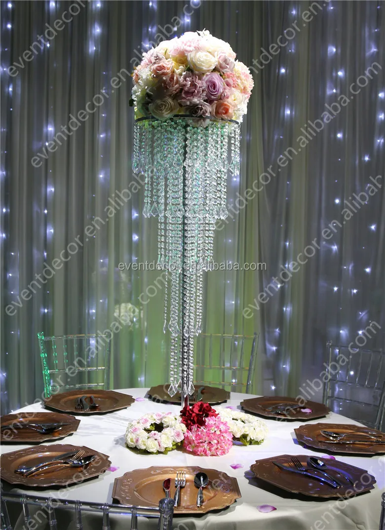 5 Tiers Crystal Centerpieces For Wedding Table Whole 5 Tiers Crystal Centerpieces For Wedding Table Whole Centerpiece Decoration