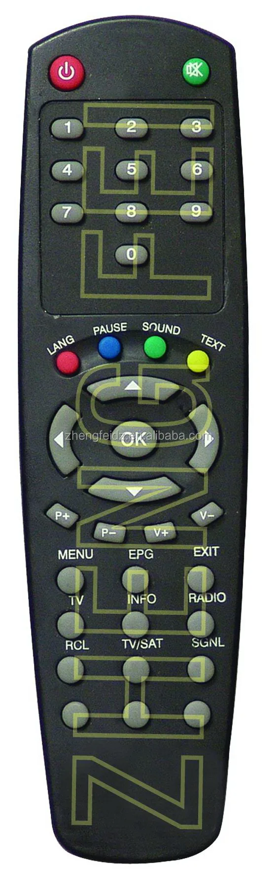 sat receiver remote control use for Alfa Gold Digital, View remote for