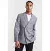 Straight pockets two button jacket suits wool material