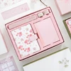 2018 hot sale pink corporate gift book cute notebook set the sakura hand book office supplies