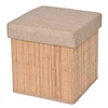 Folding Seat Stool Box Footrest Decor mdf board storage ottoman