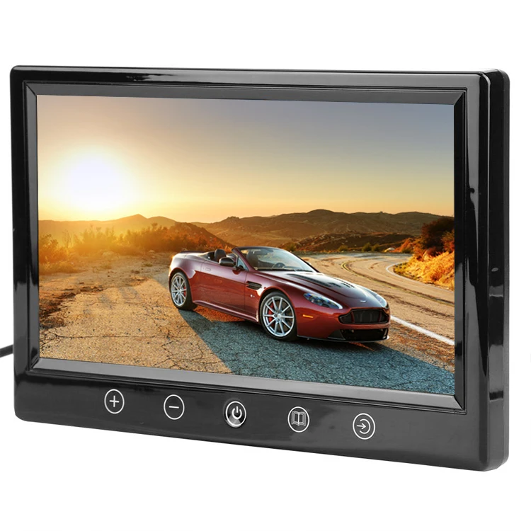 9英寸高清 800x480 彩色 tft 液晶屏 2 路视频输入汽车后视镜显示器