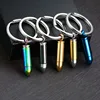 Wholesale Custom 3D Metal Key Ring Stainless Steel Opened Urn Bullet blank KeyChain Memorial Keepsake Ashes Jewelry