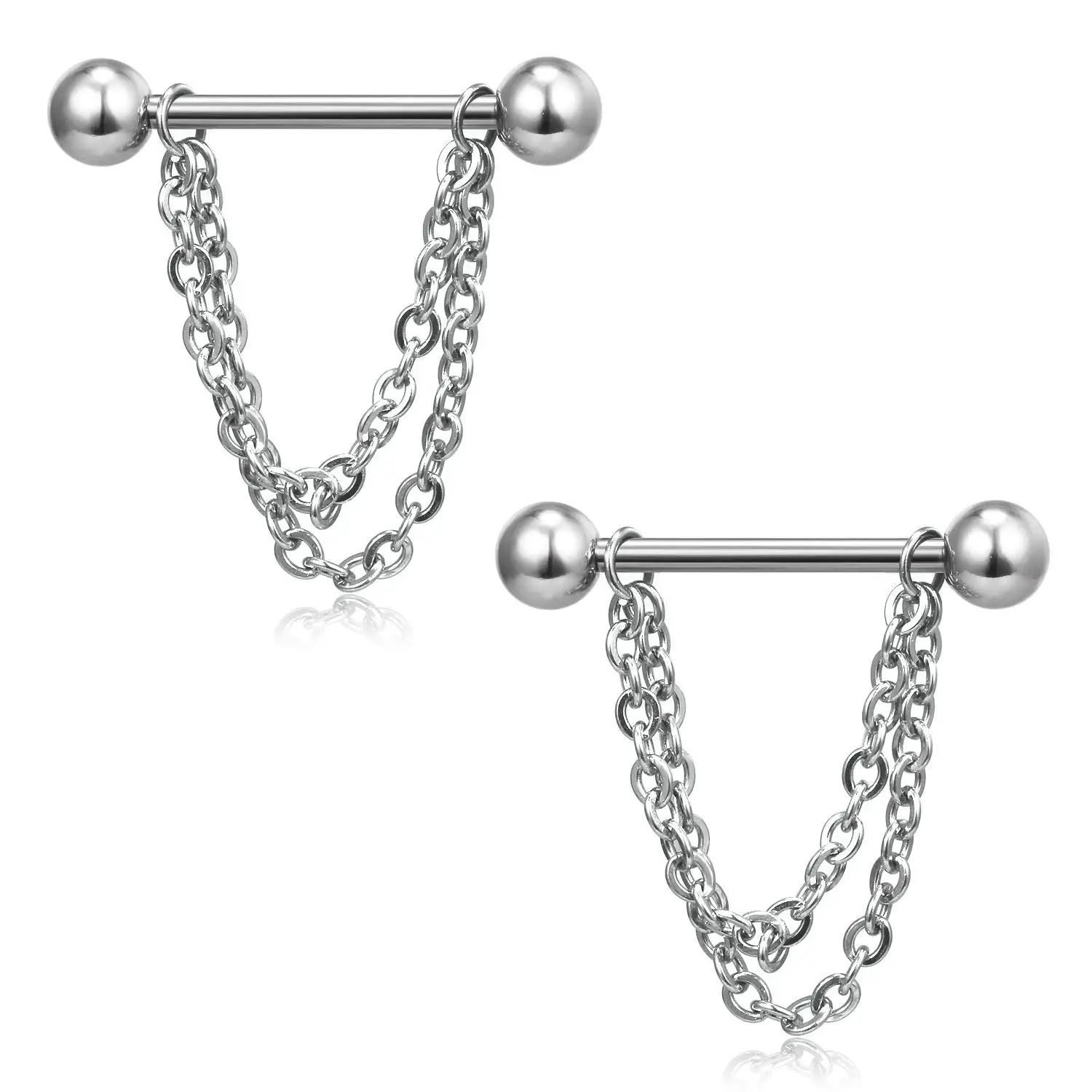Double Stranded Nipple Piercing Ring 316l Stainless Steel Sexy Nipple