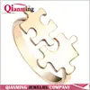 Gold Silver Plated Unique Toy Brick Jigsaw Puzzle Ring Open Adjustable Encircle Jewelry Ring Gold for Women
