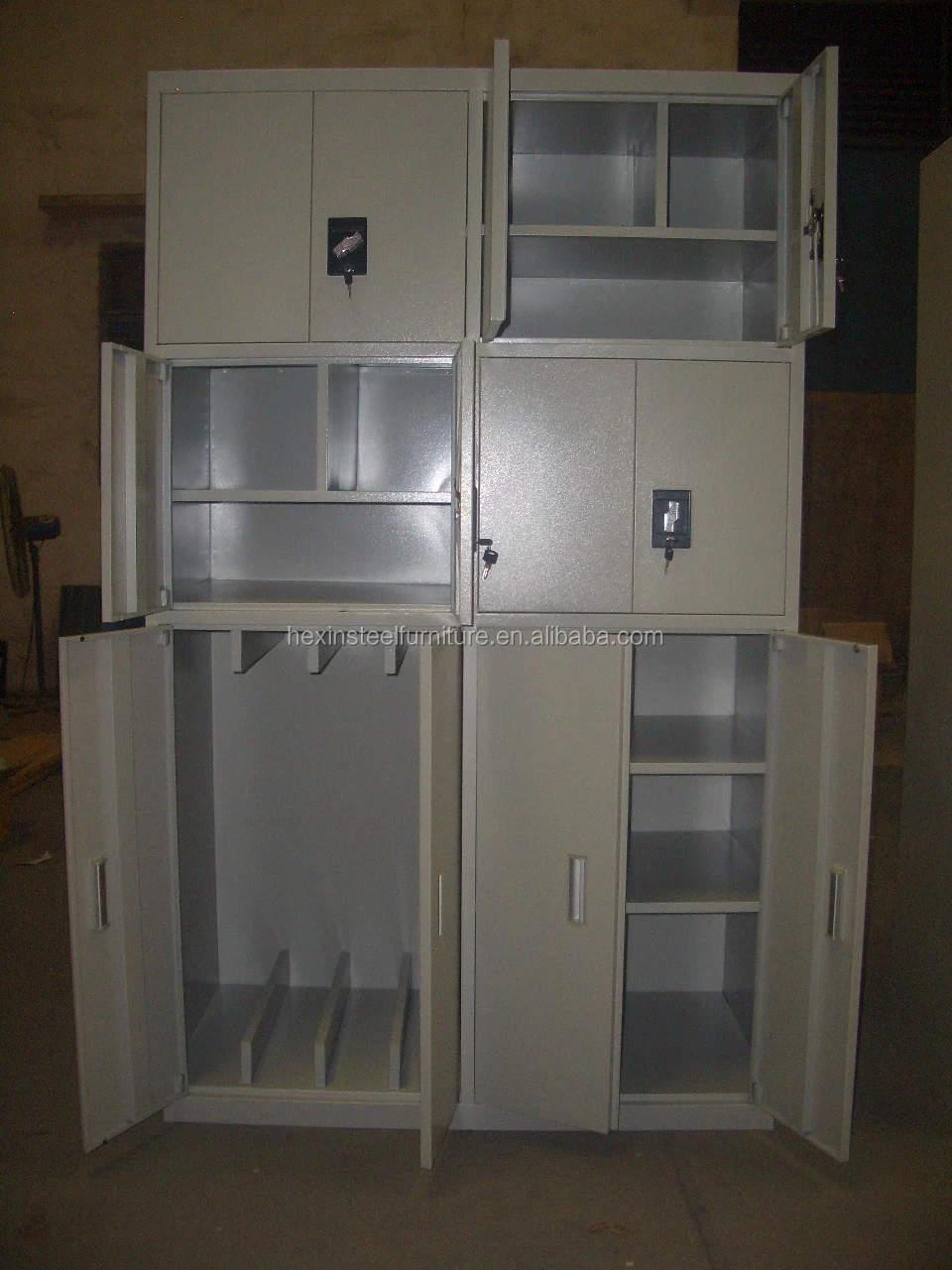 Safe Metal Steel Gun Cabinet Storage Lockers Army Police Cabinets