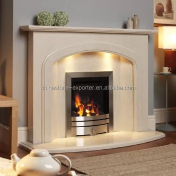 Beige Electric Fireplaces Surrounding Marble Fireplace Mantel White Surround