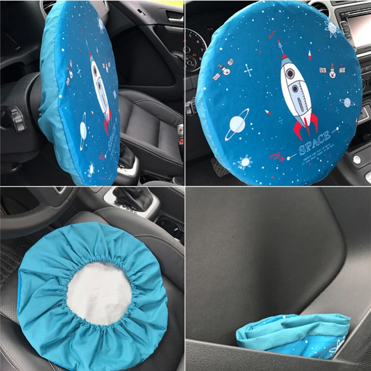 Protector Solar para Volante de Coche de di/ámetros de 37 a 39 cm Pr/áctica Funda Parasol Anti Calentamiento.