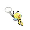Wholesale customizable bee shape anime pvc keychain