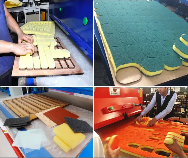 hydraulic kitchen sponge scouring pad cutting/making machine