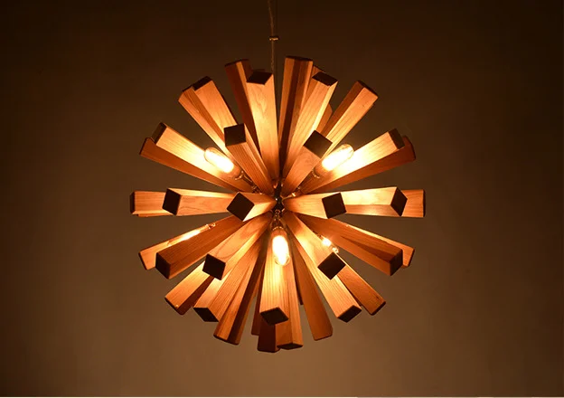 Plafoniere Con Base In Legno : Moderno legno brown dente di leone led luci plafoniere lampada a