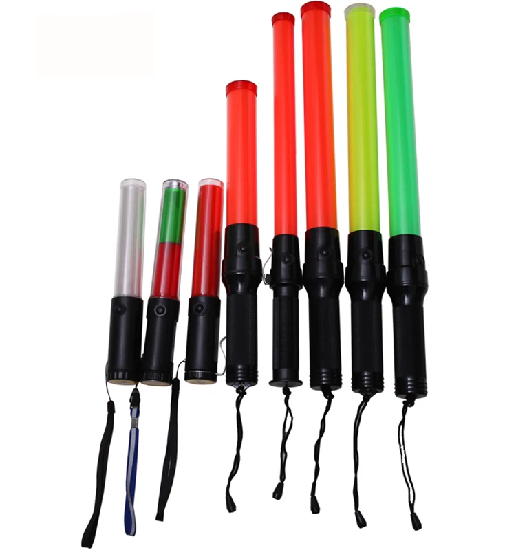 Portable Safety Traffic Signal Stick Red Led Flash Security Warning