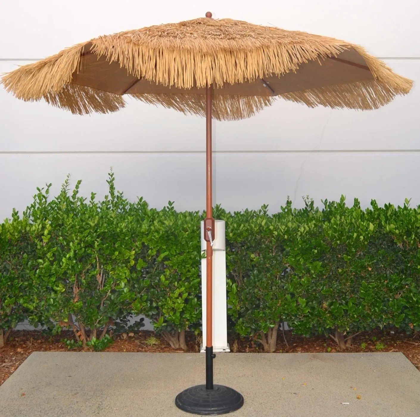 Bayside21 8 Hula Thatched Tiki Umbrella Natural Color