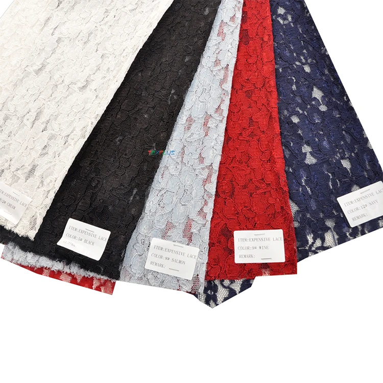 Wholesale Expensive Luxury Textile Wine Cream Navy Black Swiss Voile Lace Fabric For Dress Buy