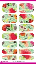 K5710B Water Transfer Foil Nails Sticker Colorful Lotus Design Nail Art Decals Manicure Decor Tools Fashion