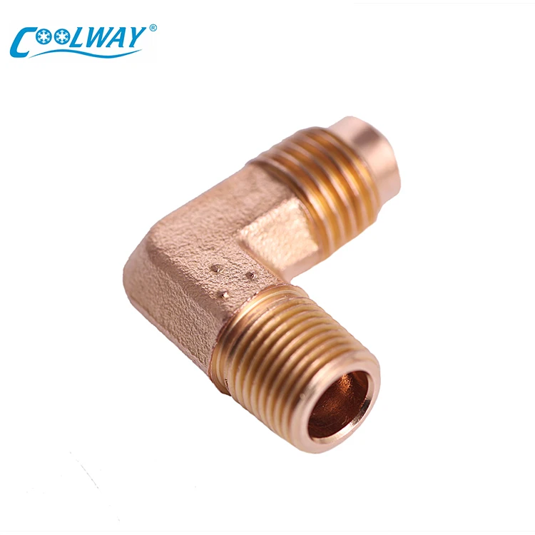 High Quality Copper Pipe Nipple Fitting Brass Tube Copper Fitting Pneumatic Brass/Copper Gas Pipe Compression Fittings Elbow