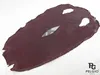 PELGIO Genuine Stingray Skin Leather Hide Pelt Round Shape Red