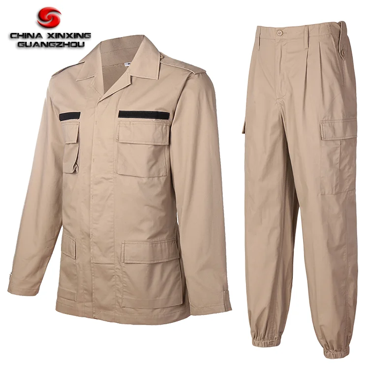 Standard Khaki Military Uniforms Bdu Set Fatigue Camouflage Jacket Coat