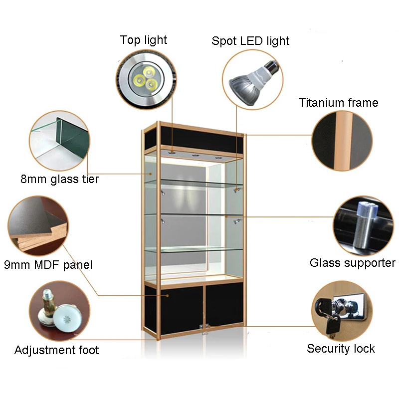 Glass Cabinet for Showcase Display - Elegant & Durable