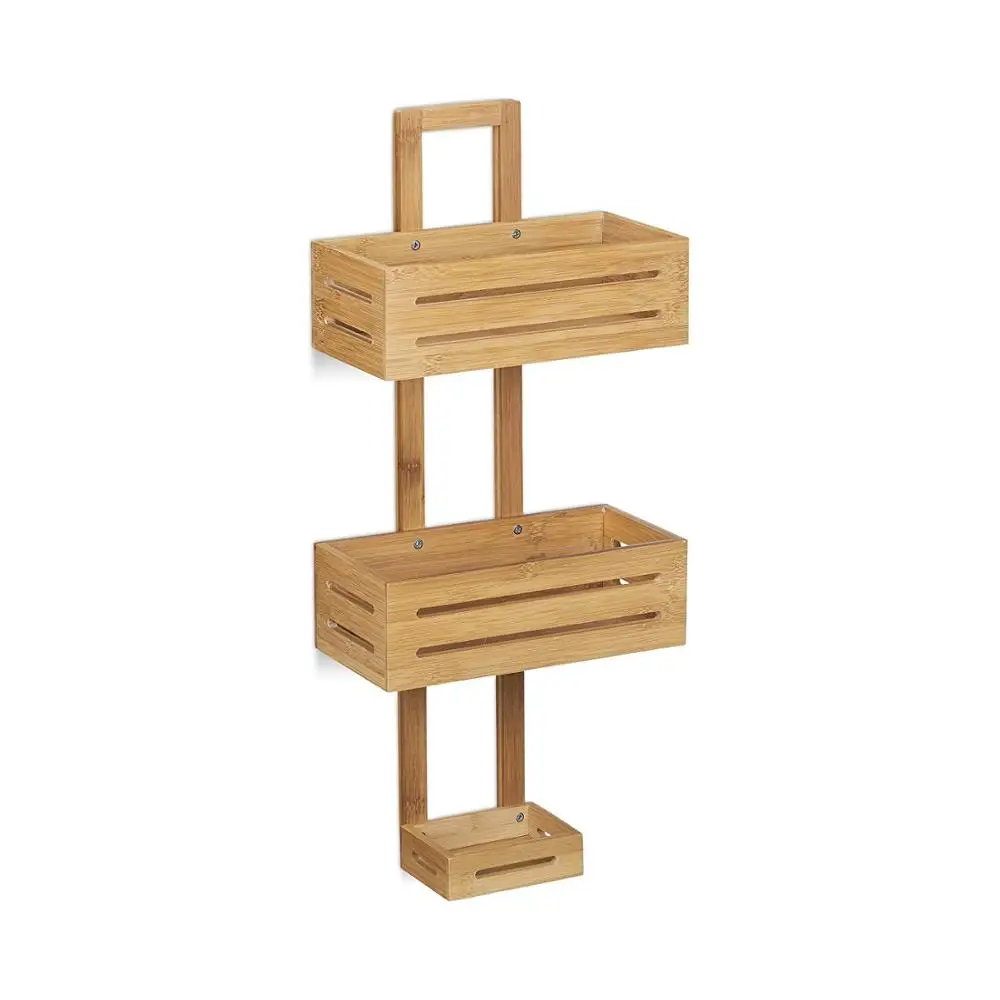 Bamboo Shower Caddy Wooden Hanging Shower Rack. Buy Bamboo Shower