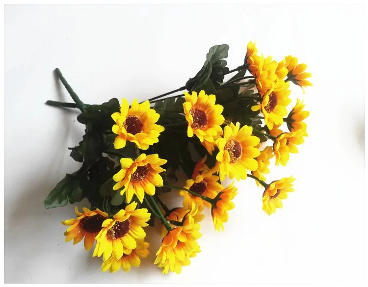 High Quality Bouquet Sunflower Artificial Silk Sunflowers For Home
