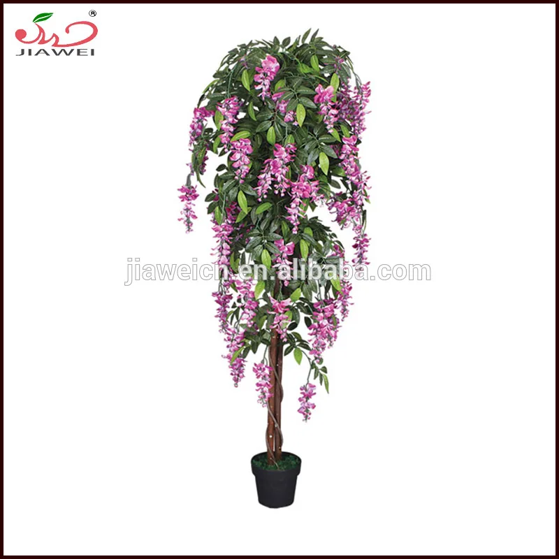 Zhejiang Cheap Wholesale Potted Silk Bean Flower Tree Artificial